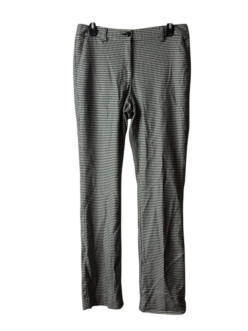 White House Black Market Houndstooth White Black Career Slim Straight Pants